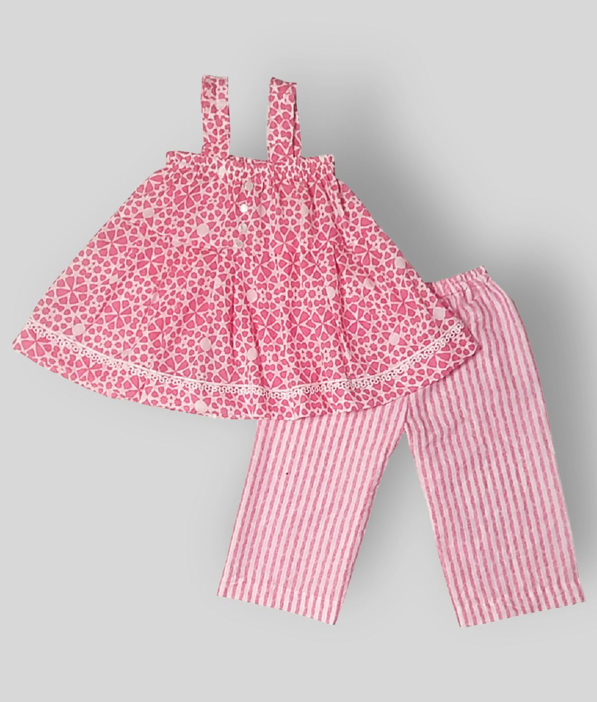     			harshvardhanmart - Pink Cotton Baby Girl Dresses ( Pack of 1 )