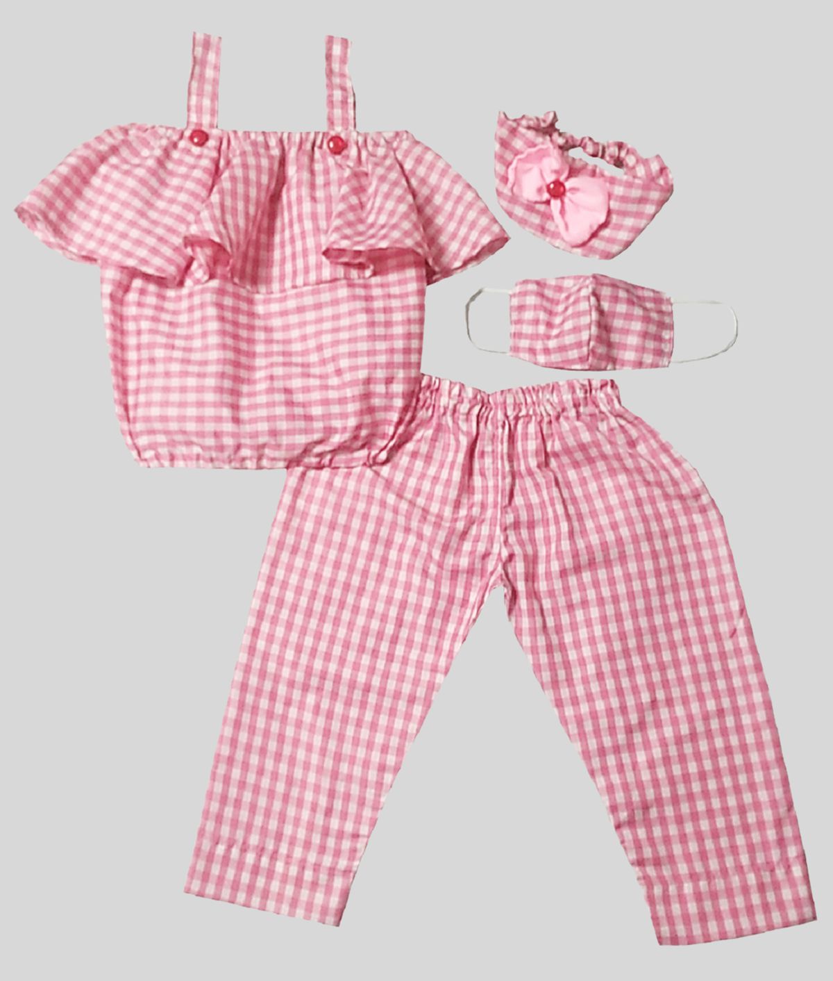    			harshvardhanmart - Pink Cotton Blend Baby Girl Dresses ( Pack of 1 )