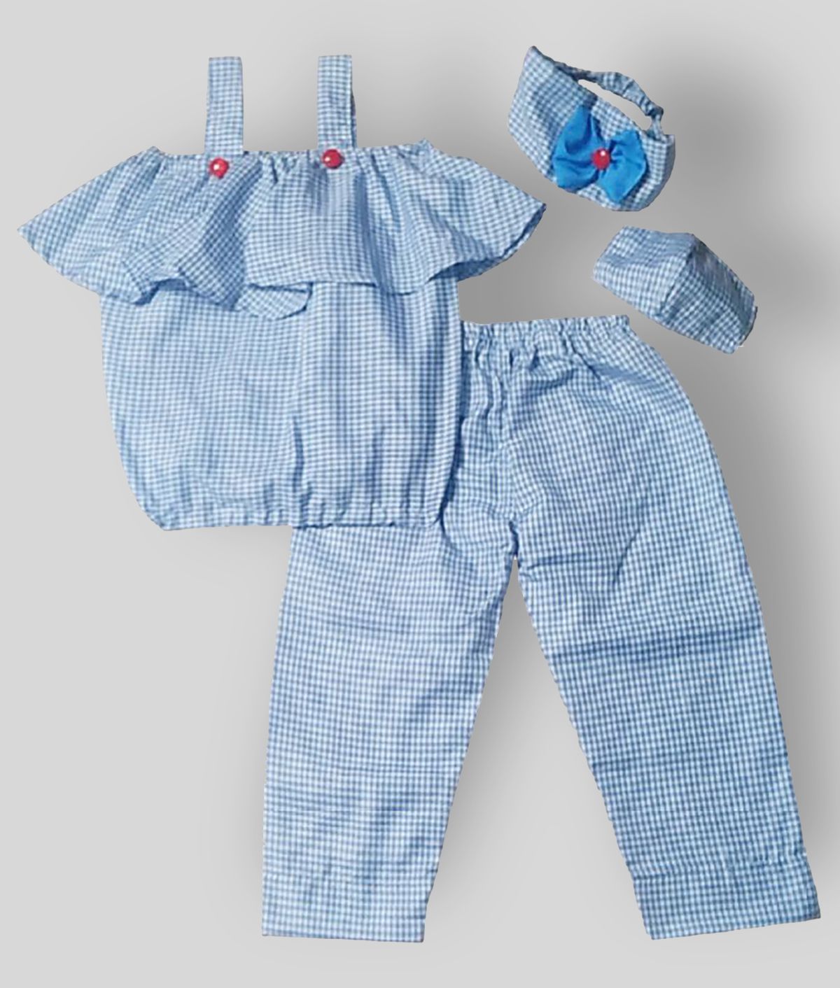     			harshvardhanmart - Blue Cotton Blend Baby Girl Dresses ( Pack of 1 )