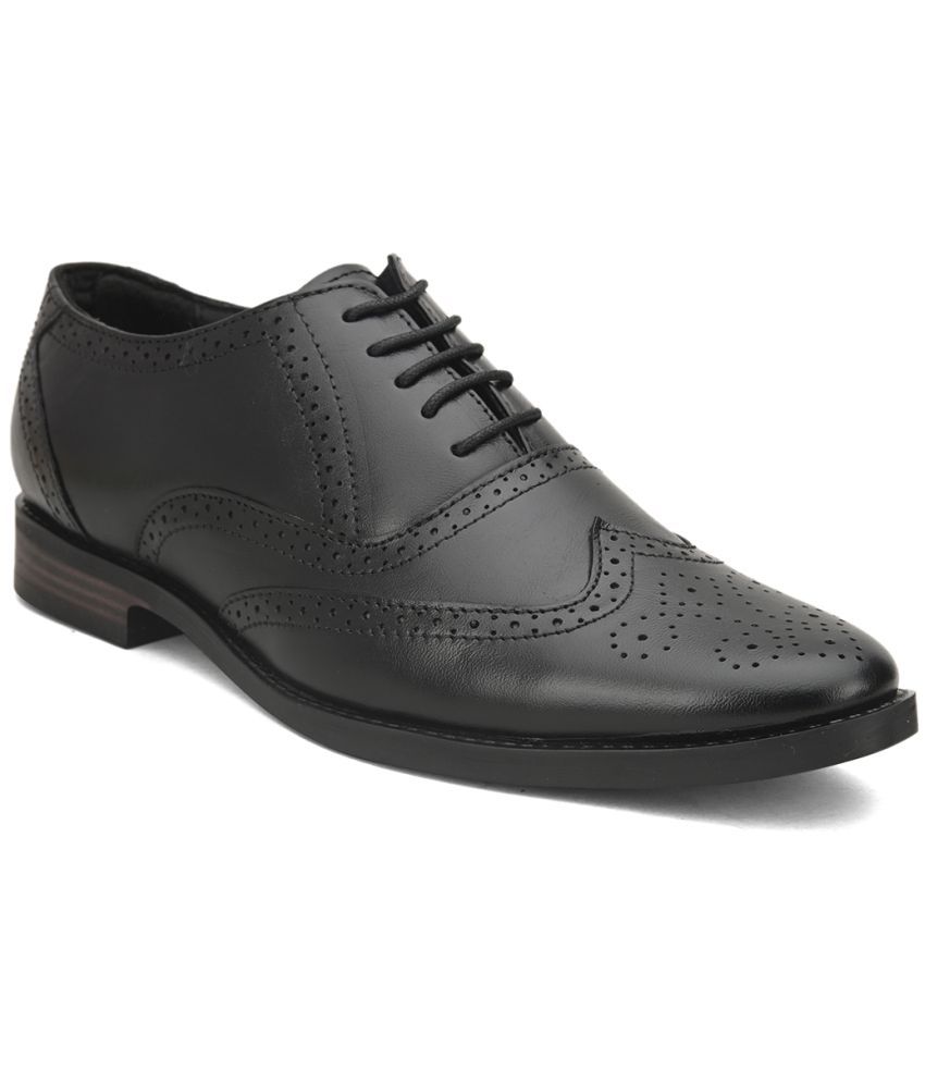     			Fashion Victim - Black Men's Brogue Formal Shoes