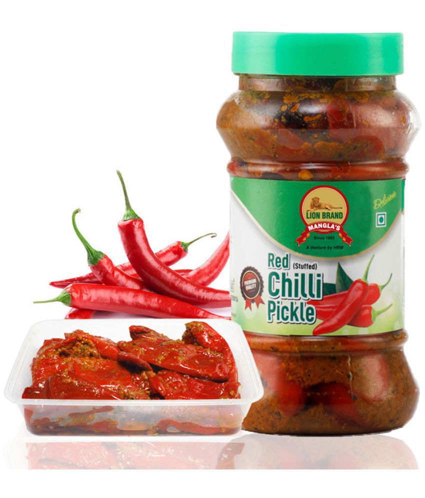 Lion Brand Red Chilly Pickle (Stuffed) Pickle 400 g
