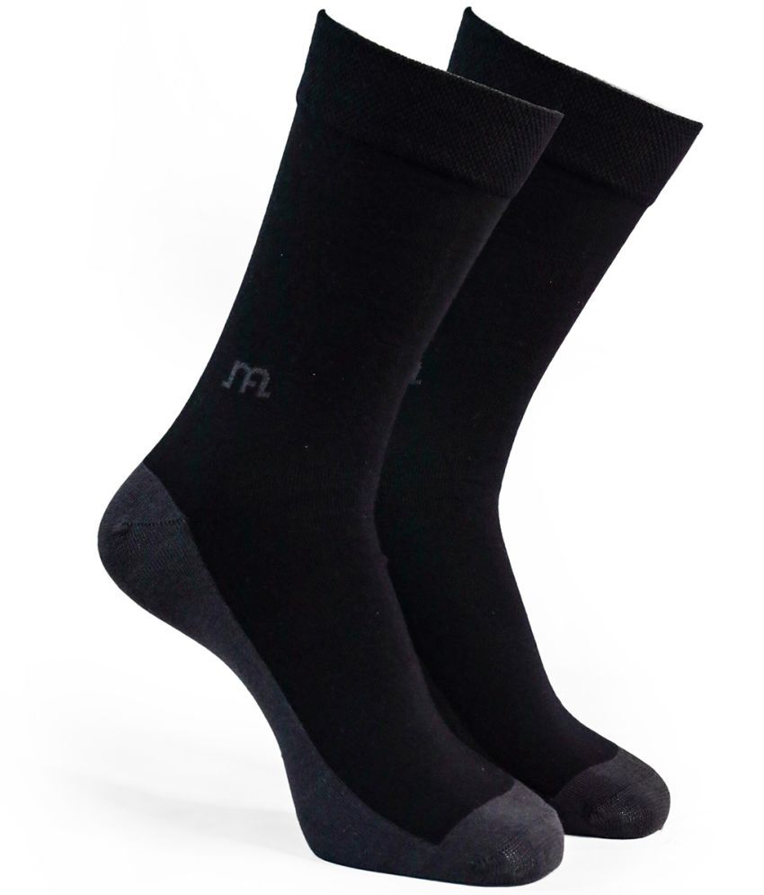     			Man Arden - Black Cotton Men's Mid Length Socks ( Pack of 1 )