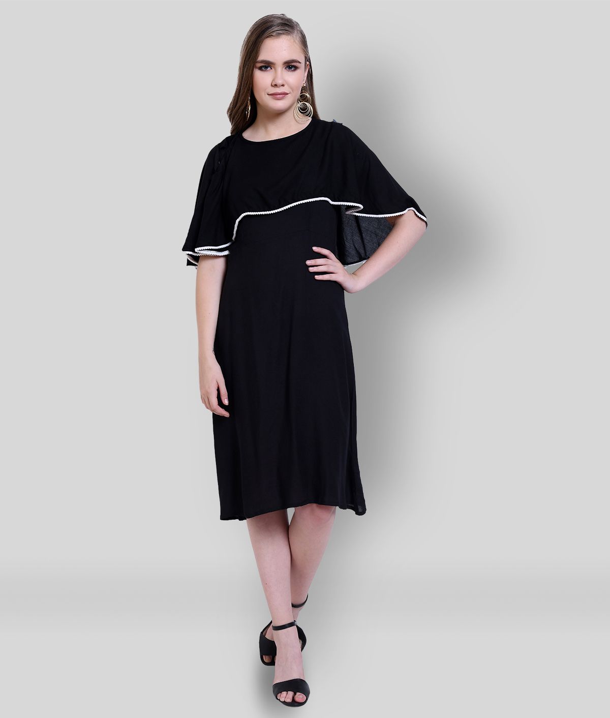     			Addyvero - Black Rayon Women's A-line Dress ( Pack of 1 )