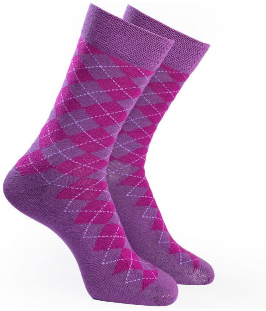     			Man Arden - Purple Cotton Men's Mid Length Socks ( Pack of 1 )