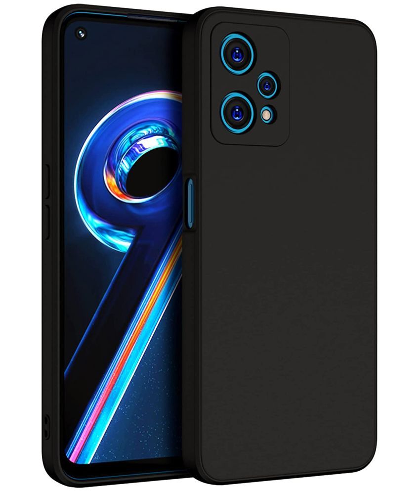     			Doyen Creations - Black Silicon Plain Back Cover Compatible For Realme 9 Pro ( Pack of 1 )