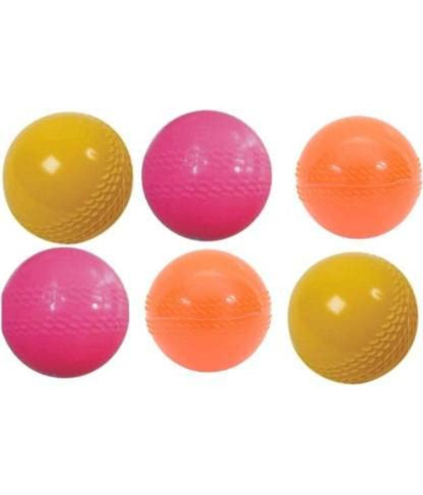 Multicolor Rubber Cricket Ball ( Pack of 6 ) Buy Online at