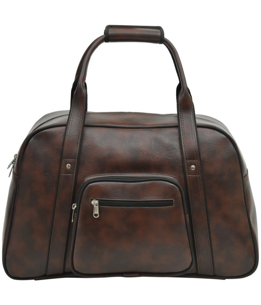     			MATRICE - Brown Artificial Leather Duffle Bag