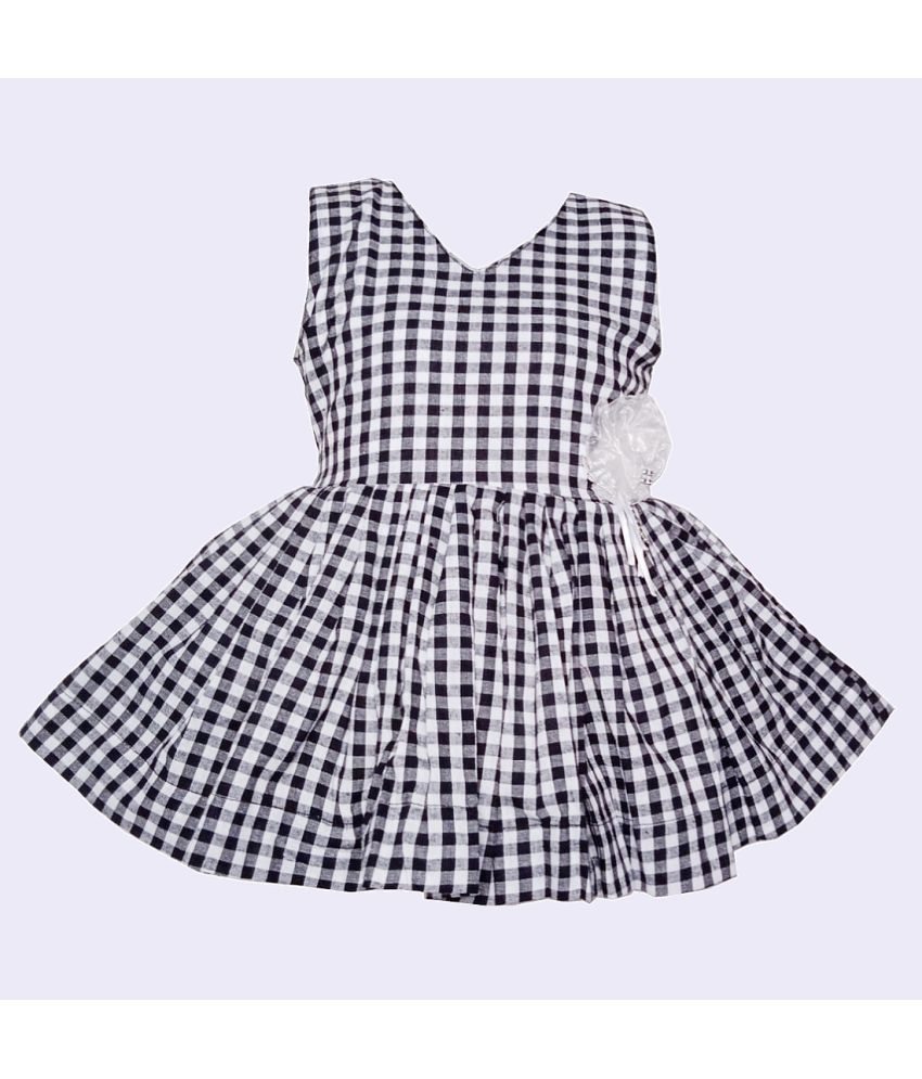     			harshvardhanmart.com - Black Cotton Girls A-line Dress ( Pack of 1 )