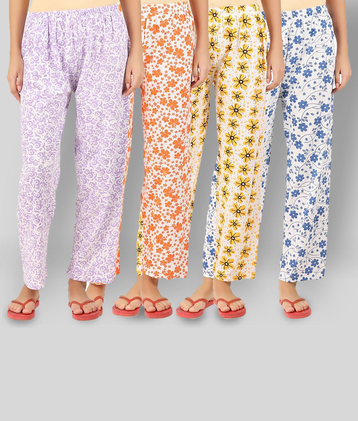     			Cute Angels - Multicolor Cotton Women's Nightwear Pyjama