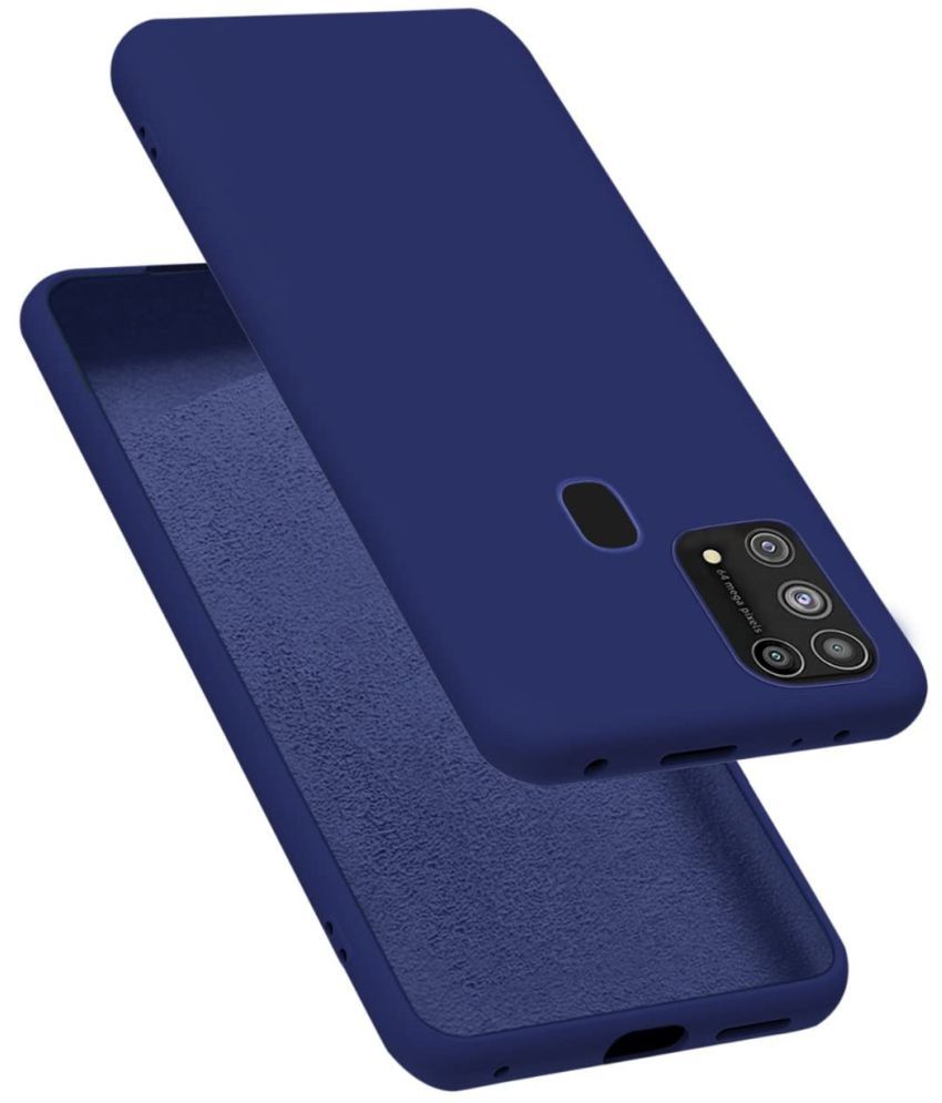     			Megha Star - Blue Silicon Plain Back Cover Compatible For Realme C31 ( Pack of 1 )