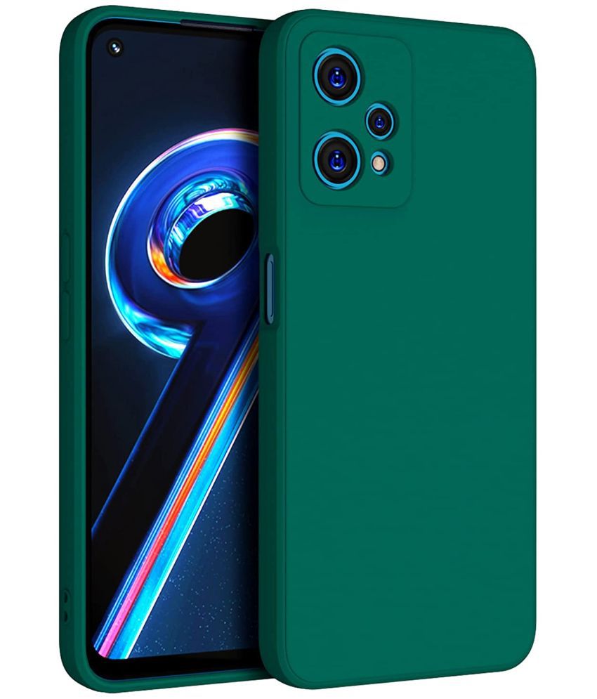     			Megha Star - Green Silicon Plain Back Cover Compatible For Realme 9 ( Pack of 1 )