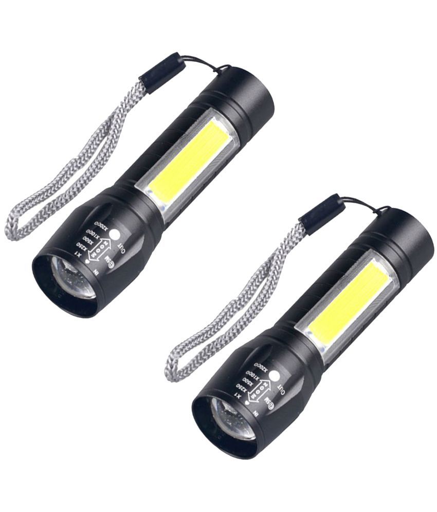     			Stylopunk - 3W Rechargeable Flashlight Torch ( Pack of 2 )