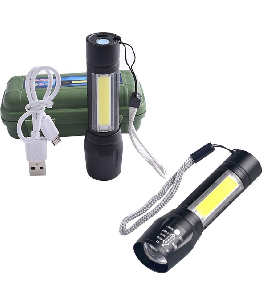     			Stylopunk - 3W Rechargeable Flashlight Torch ( Pack of 2 )