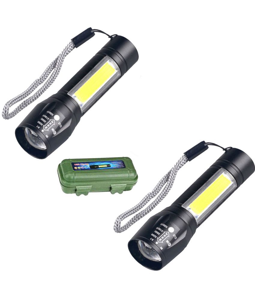     			Stylopunk - 3W Rechargeable Flashlight Torch ( Pack of 2 )