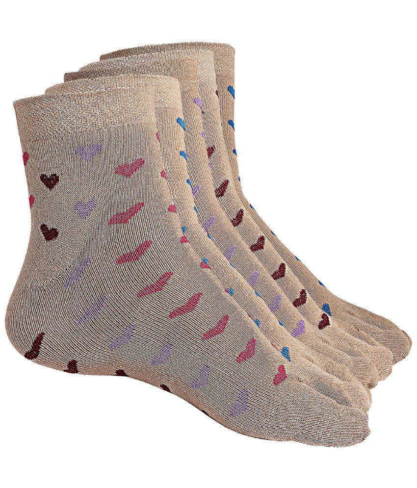     			Texlon - Skin Color Cotton Women's Thumb Socks ( Pack of 5 )