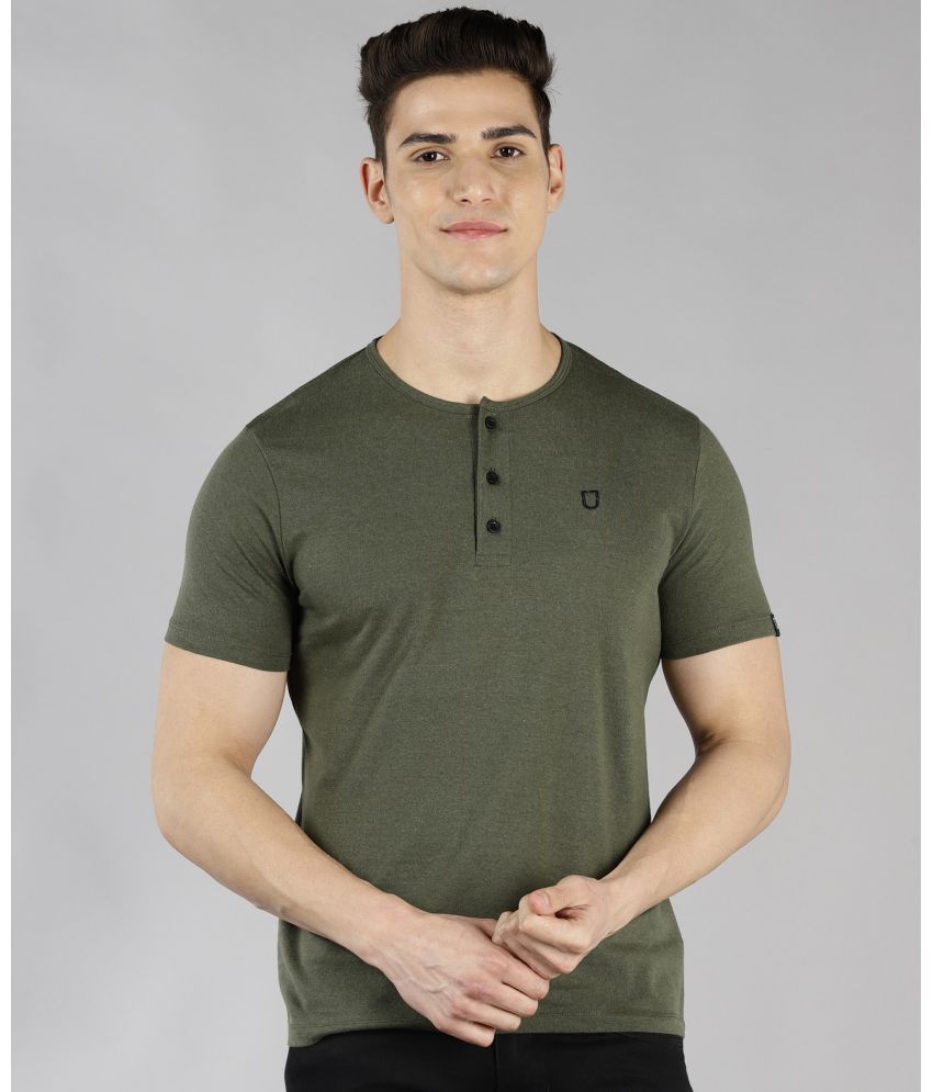     			Urbano Fashion - Green Cotton Slim Fit Men's T-Shirt ( Pack of 1 )