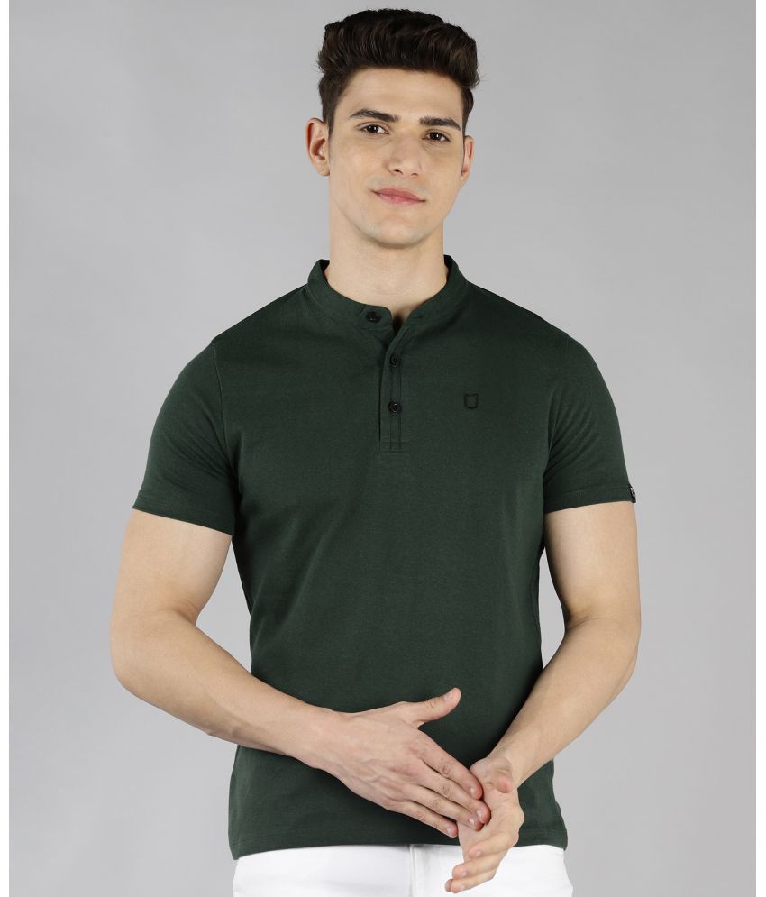     			Urbano Fashion - Green Cotton Slim Fit Men's T-Shirt ( Pack of 1 )