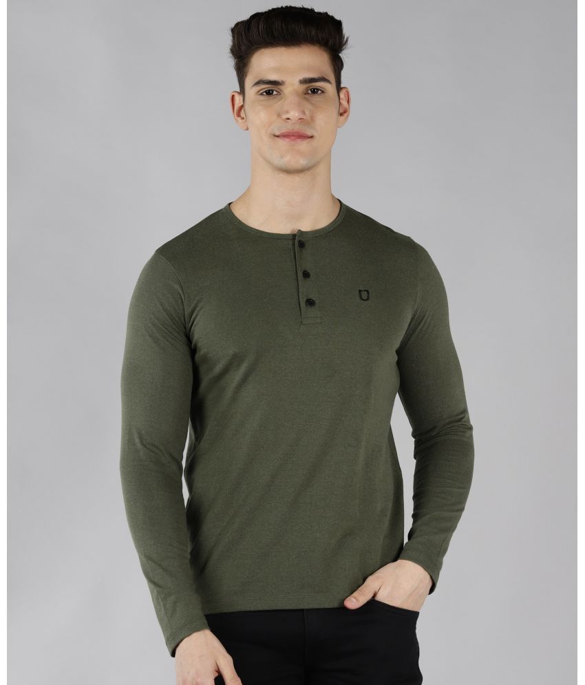     			Urbano Fashion Pack of 1 Cotton Slim Fit Men's T-Shirt ( Olive )