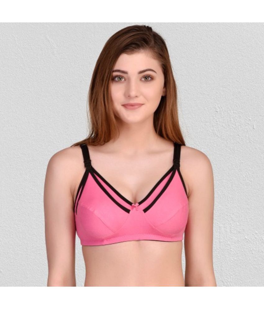     			Zourt - Pink Cotton Solid Women's Maternity Bra ( Pack of 1 )