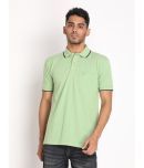 Chkokko Pack of 1 Cotton Blend Regular Fit Solid Half Sleeves Men's Polo T Shirt ( Green )