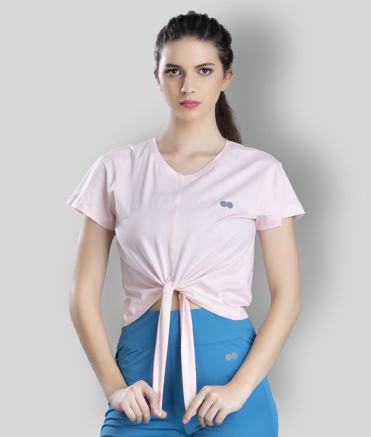     			Clovia Peach Cotton Shirt - Single