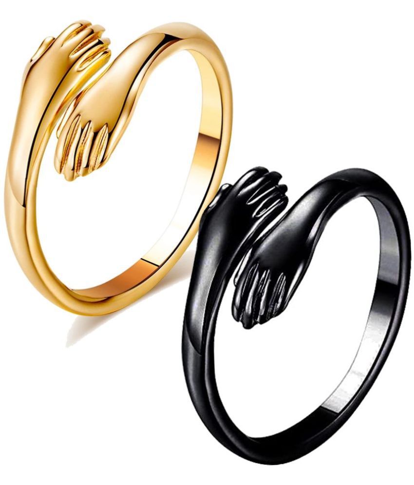     			FASHION FRILL - Multicolour Rings Combo ( Pack of 2 )