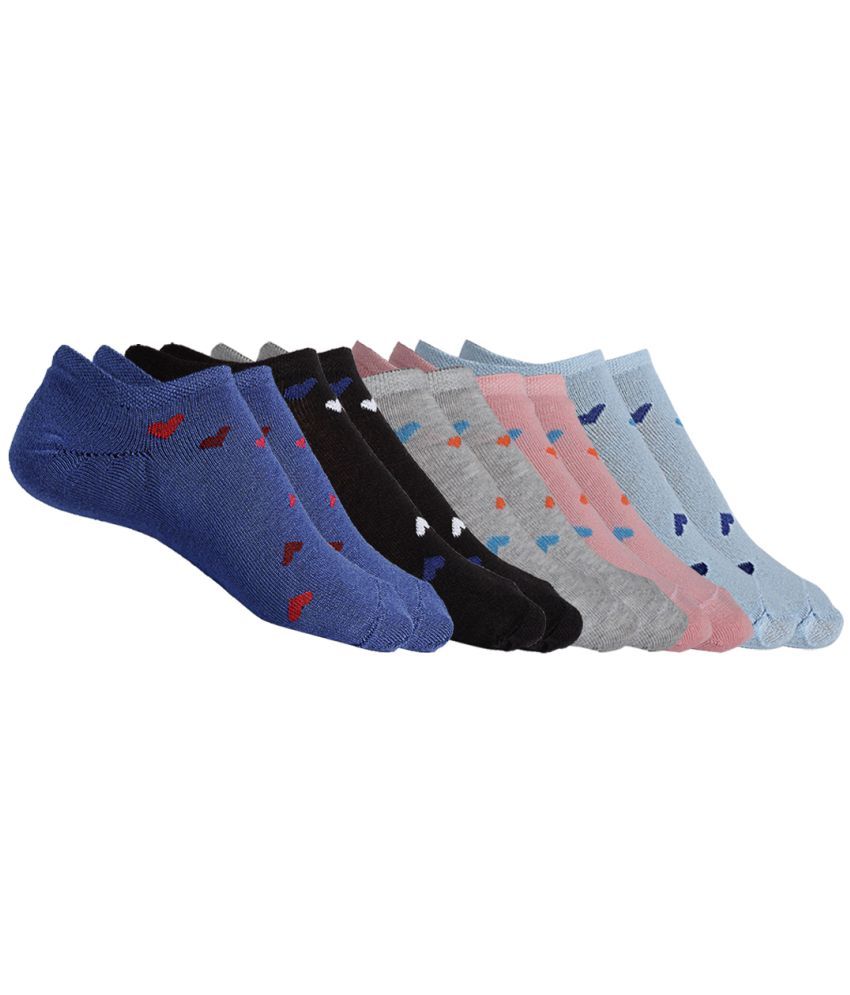     			Texlon - Multicolor Cotton Women's No Show Socks ( Pack of 5 )