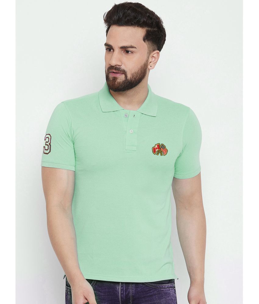     			Merriment - Sea Green Cotton Blend Regular Fit Men's Polo T Shirt ( Pack of 1 )