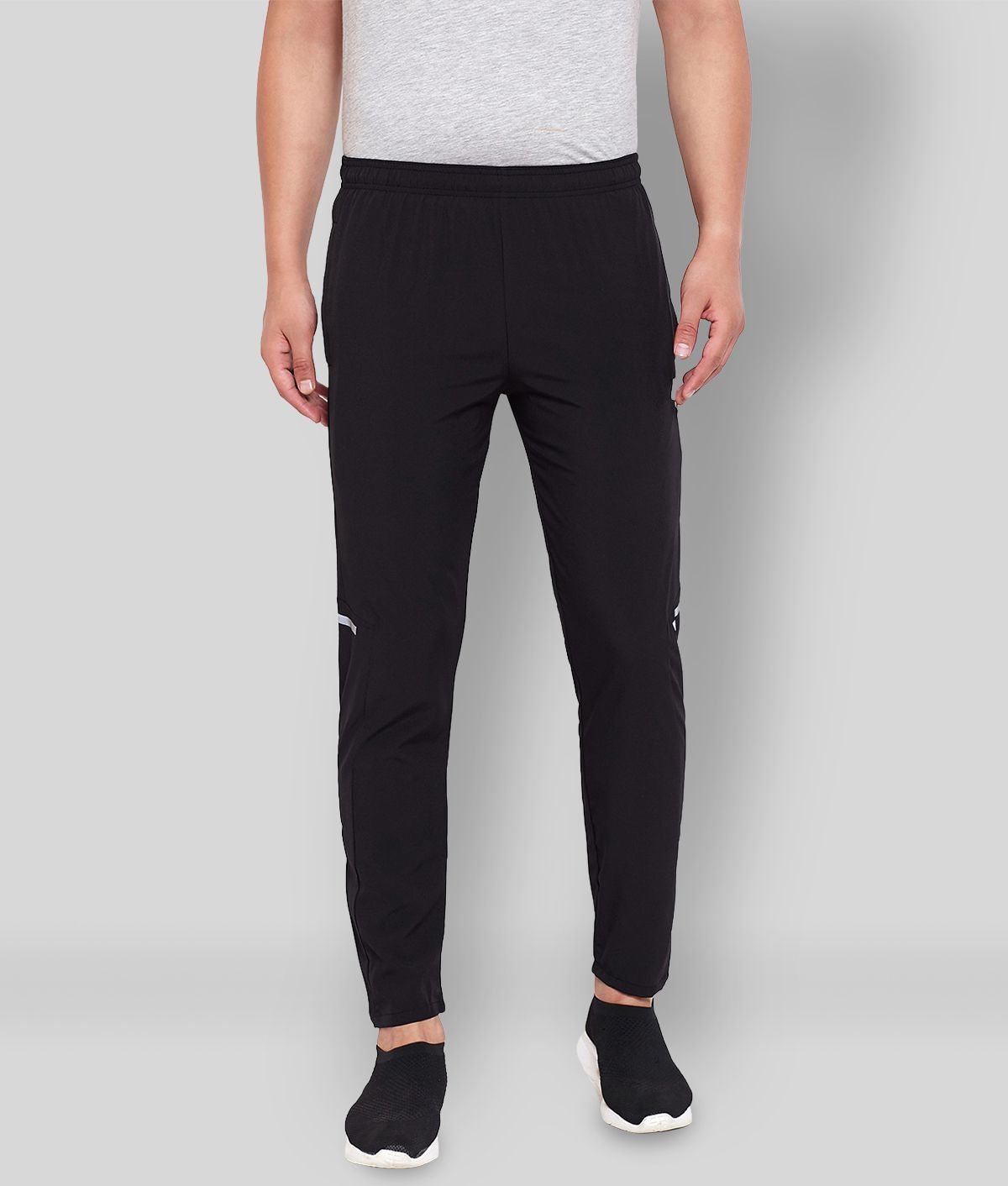     			RANBOLT -  Black Polyester Men's Sports Trackpants ( Pack of 1 )