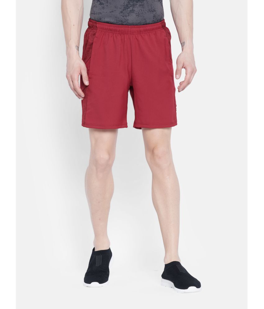     			Rock.it - Maroon Polyester Men's Gym Shorts ( Pack of 1 )