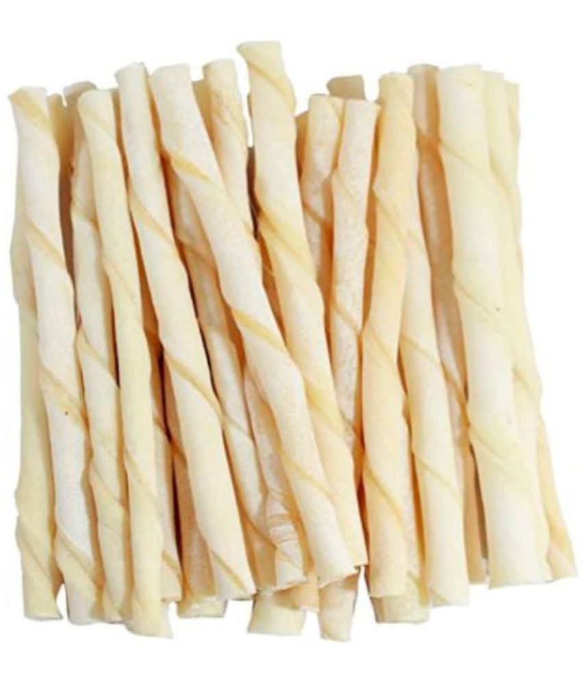     			Tame Love Delicious Rawhide Twists Dog Treat, White Chew Sticks (200g)