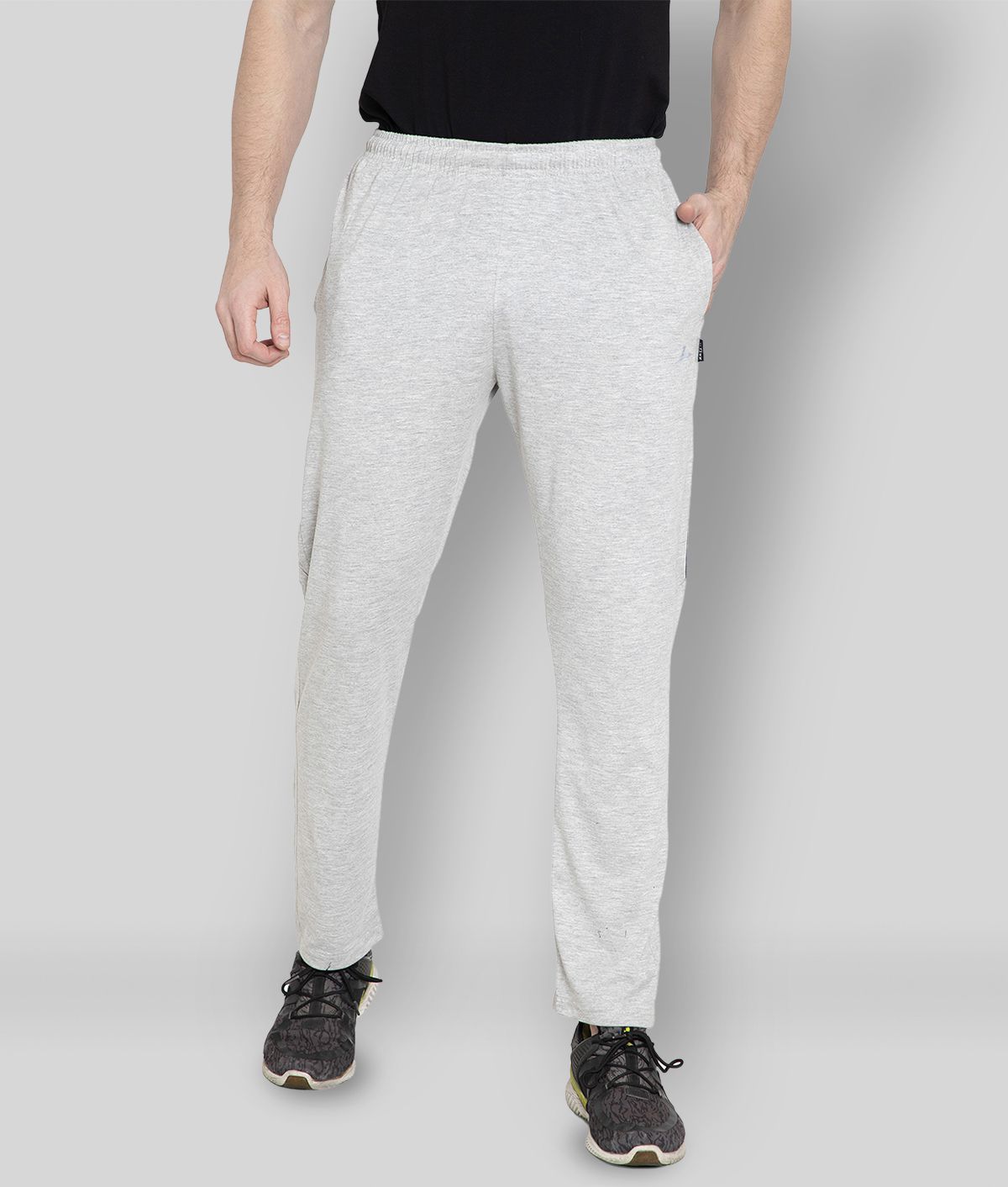     			Zeffit - Light Grey Cotton Blend Men's Sports Trackpants ( Pack of 1 )