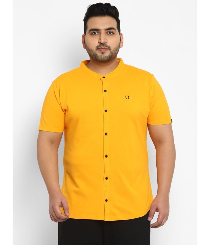     			Urbano Plus - Yellow Cotton Regular Fit Men's Casual Shirt ( Pack of 1 )