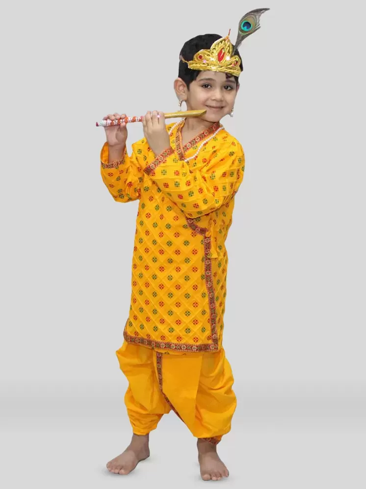 Buy ME & YOU Krishna Dress for Baby Boy Kids Set of Kurta Dhoti | Krishna  Costume for Kids| Baby Krishna Dress for Janmashtami| Kanha Dress| Lord Krishna  Costume for Kids (2-3