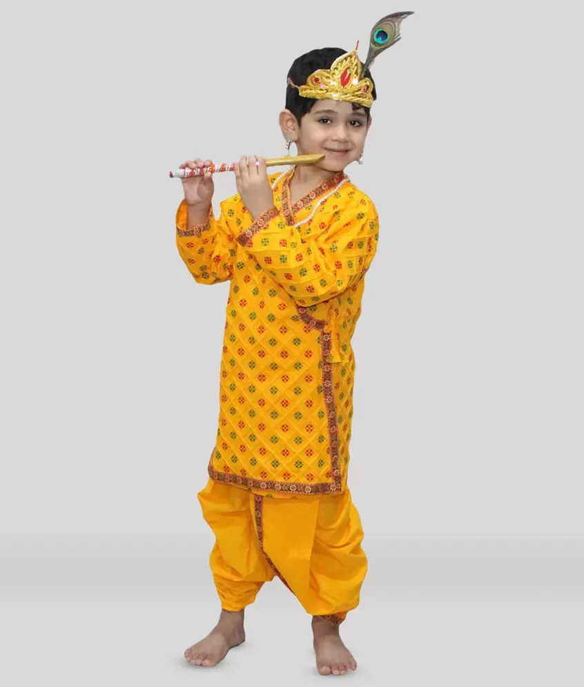 Amazon.com: Kaku Fancy Dresses Krishna Costume for Kids, Baby Krishna Dress  for Janmashtami, Kanha Dress, Krishnaleela Costume, Infant Bal Gopal,  Krishna Fancy Dress Costume for Boys/Girls : Clothing, Shoes & Jewelry