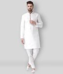 Hangup - White Silk Regular Fit Men's Kurta Pyjama Set ( Pack of 1 )