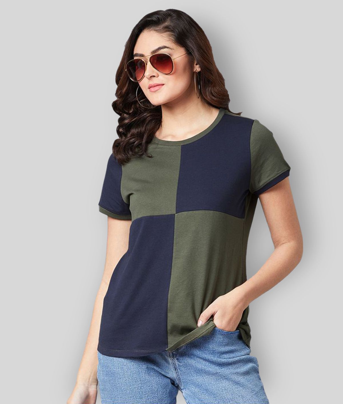 AUSK - Multicolor Cotton Regular Fit Women's T-Shirt ( Pack of 1 )