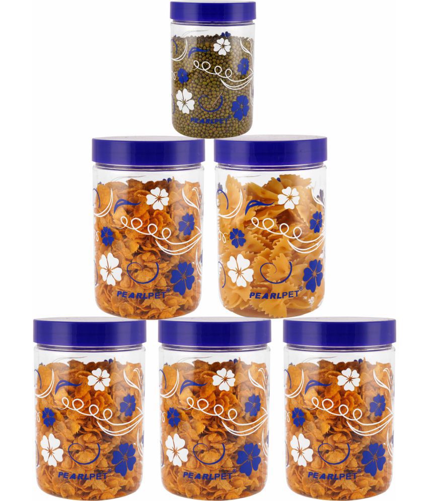     			PearlPet - Blue Polyproplene Food Container ( Pack of 6 )