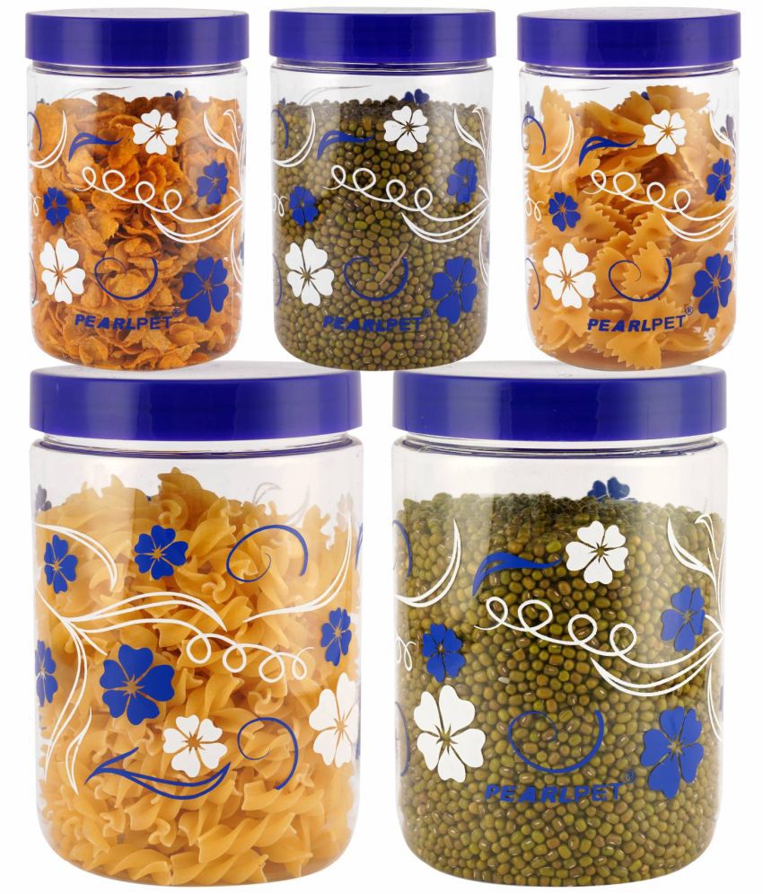     			PearlPet - Blue Polyproplene Food Container ( Pack of 5 )