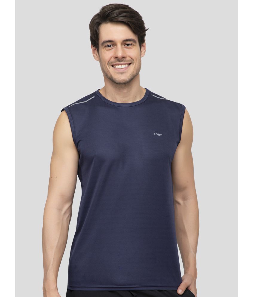     			xohy - Navy Blue Polyester Men's Vest ( Pack of 1 )