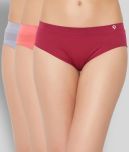 C9 Airwear Pack of 3 Nylon Solid Women's Briefs ( Multi Color )