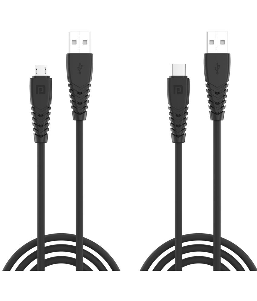     			Portronics - Black 3A Micro USB Cable 1 Meter