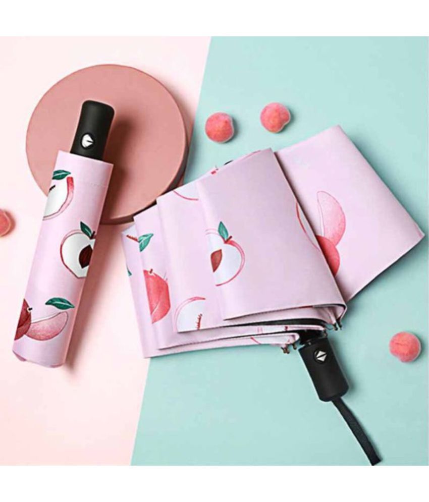     			KEKEMI PeachPuff 3 Fold Umbrella