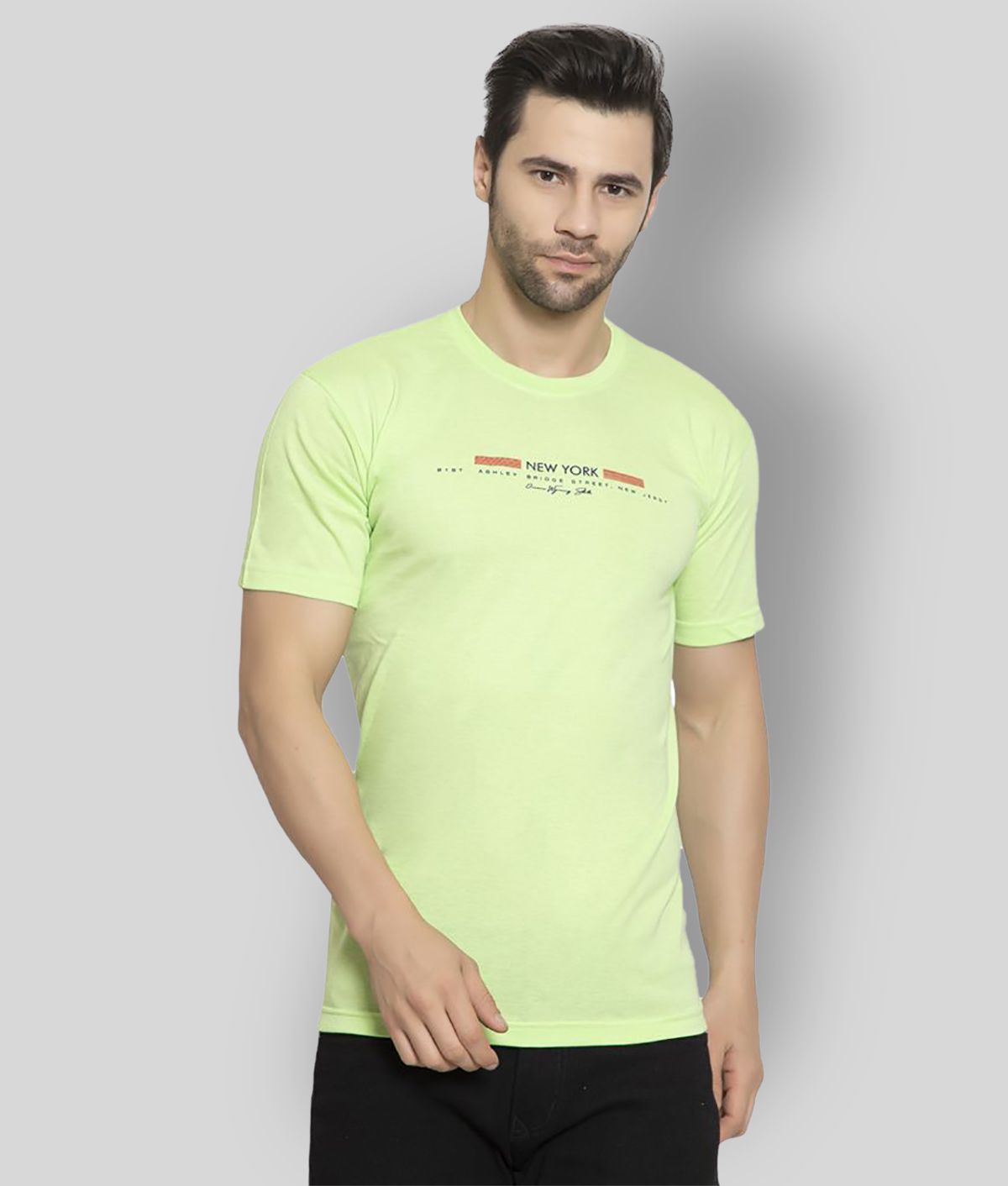     			Zeffit - Cotton Blend Regular Fit Light Green Men's Sports T-Shirt ( Pack of 1 )