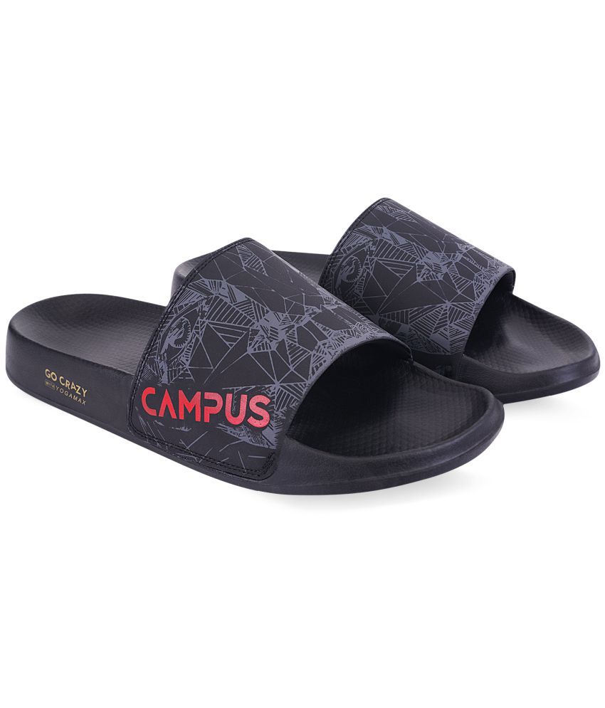     			Campus Black Men's Slide Flip Flop  (Pair of 1)