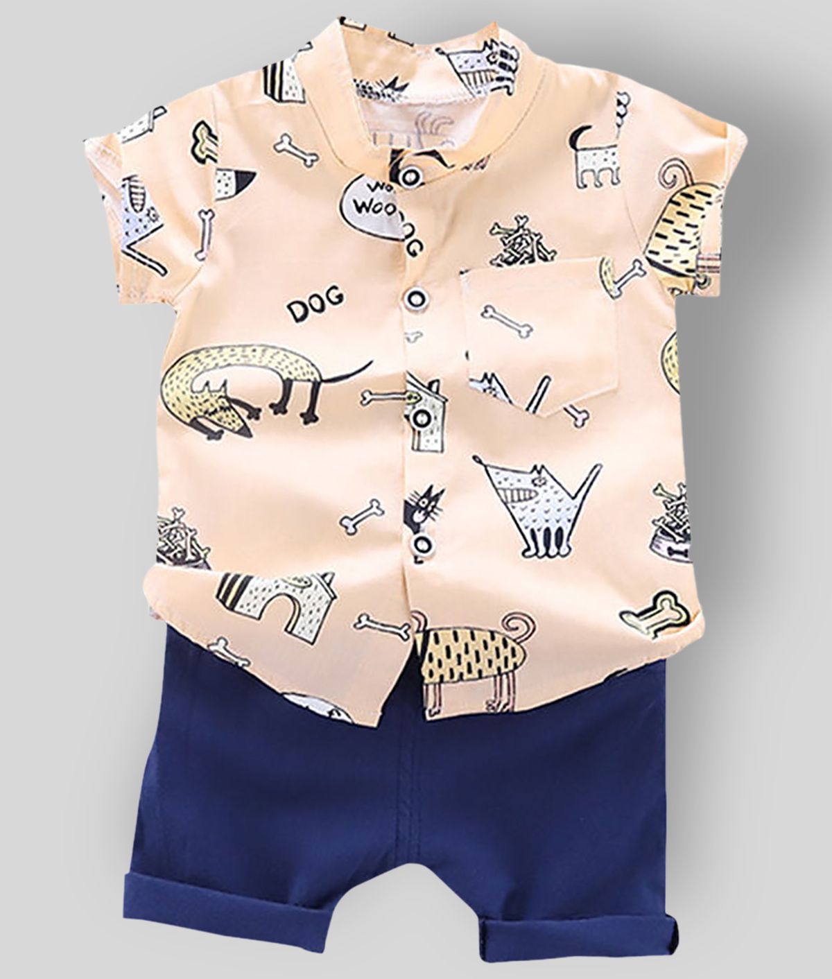 HOPSCOTCH - Multi Polyester Boy's Shirt & Shorts ( Pack of 1 )