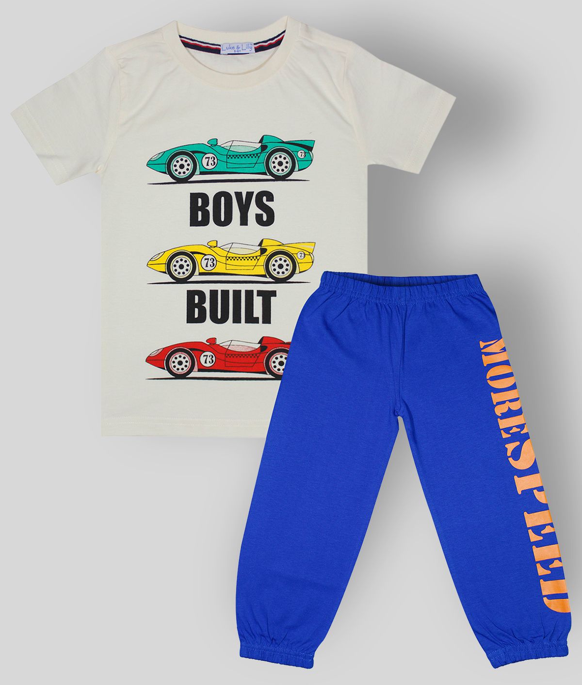     			Luke and Lilly - Multi Cotton Boy's T-Shirt & Pants ( Pack of 1 )