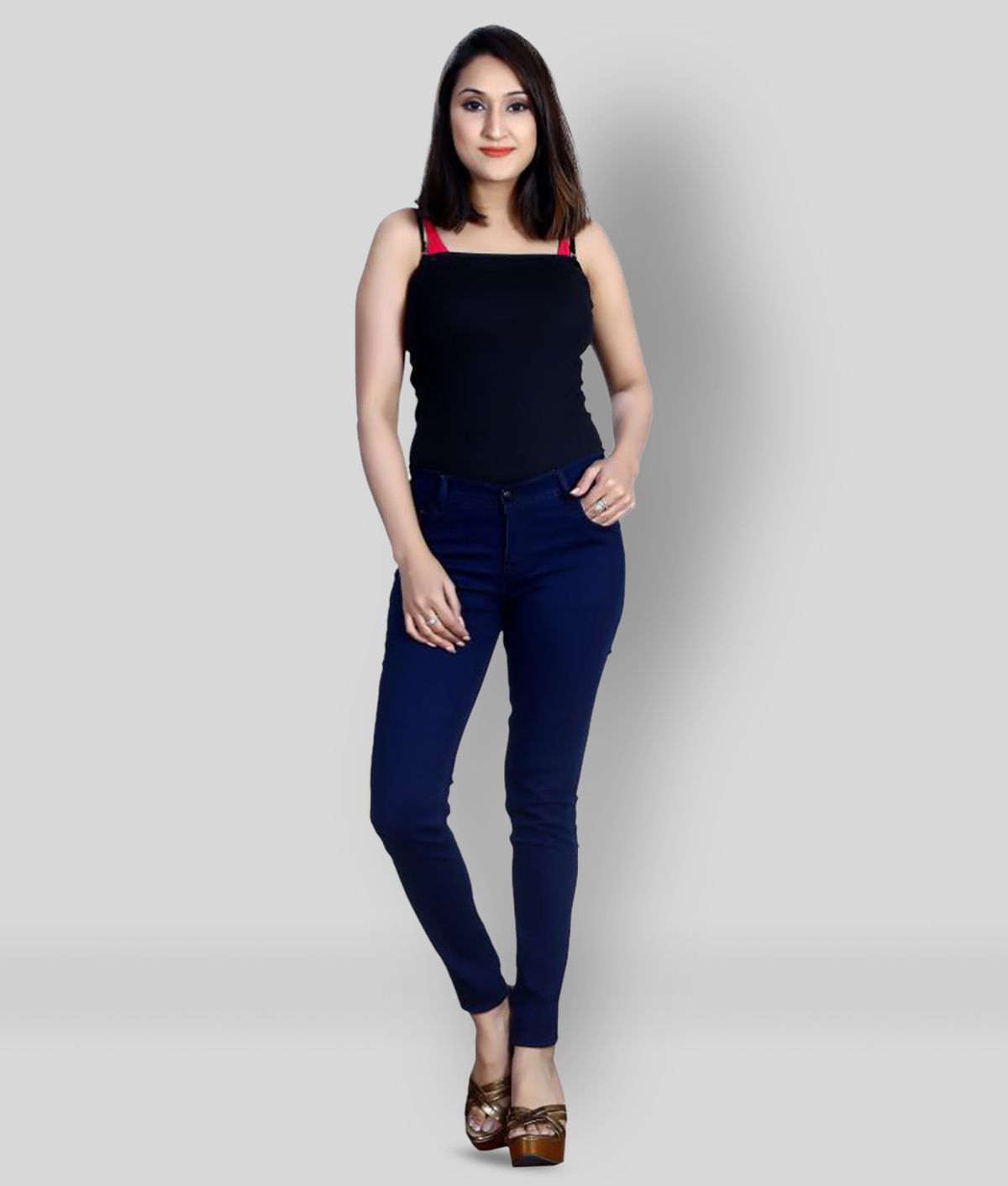 NiNe-Xm - Navy Blue Denim Women's Jeans ( Pack of 1 )