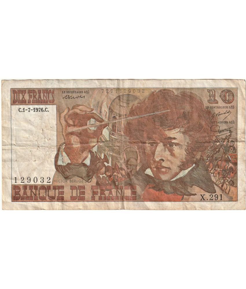     			Numiscart - 10 Francs (1976) 1 Paper currency & Bank notes