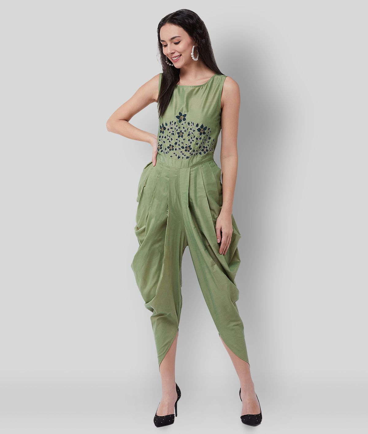     			Pannkh - Green Polyester Regular Fit Women's Jumpsuit ( Pack of 1 )